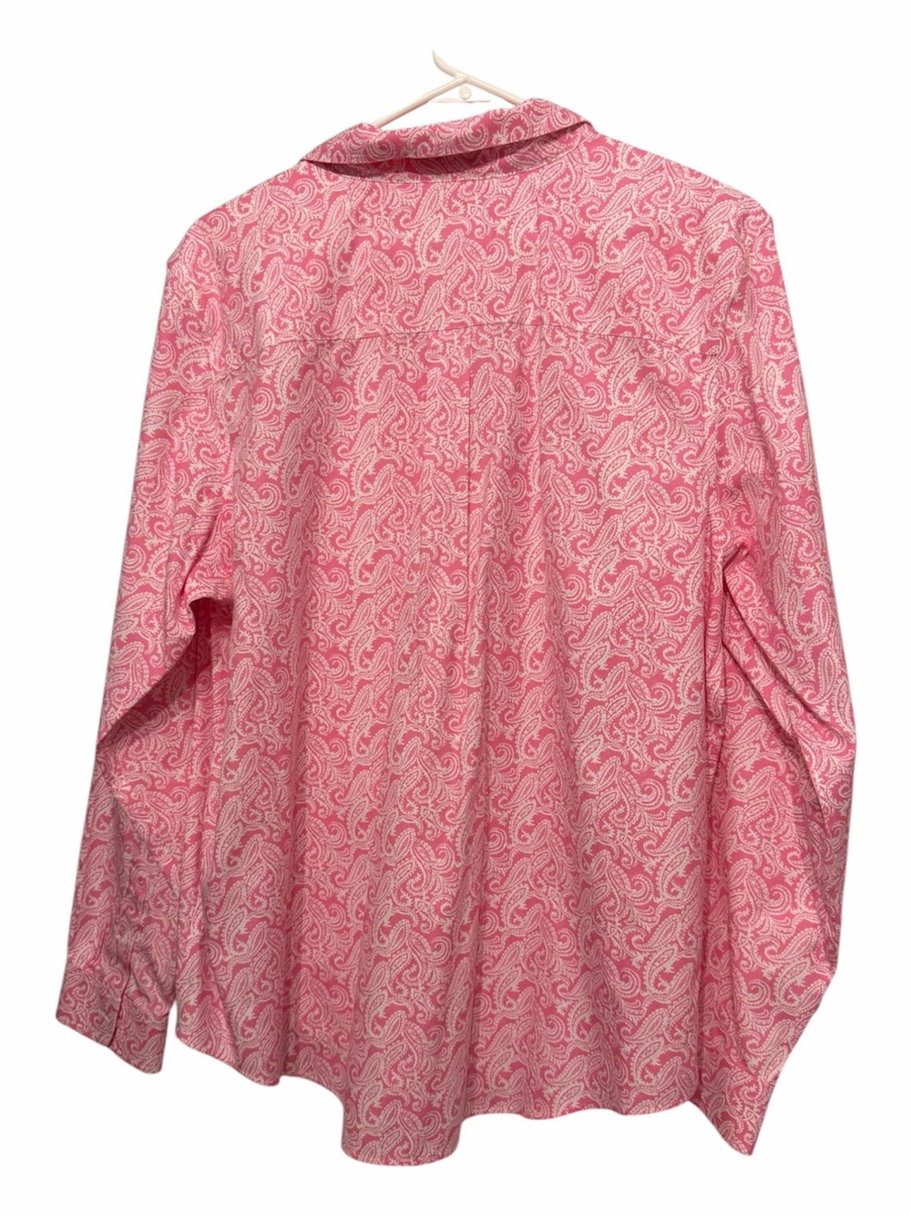 L.L. Bean Women’s Pink Paisley Button-Down Shirt - Picture 2 of 3